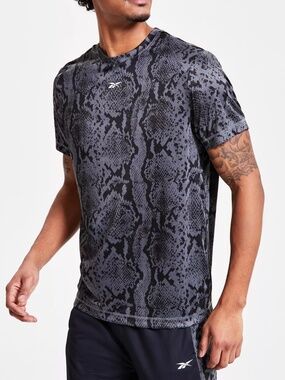 Reebok Men's Snake AOP Train Crewneck T-Shirt | Small